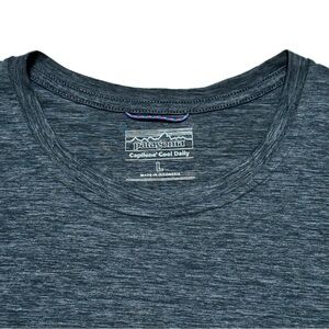 Patagonia Women's Capilene® Cool Daily Shirt Smolder Blue X-Dye Navy Tech Tee
